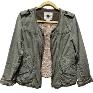 Anthropologie Green Utility Jacket